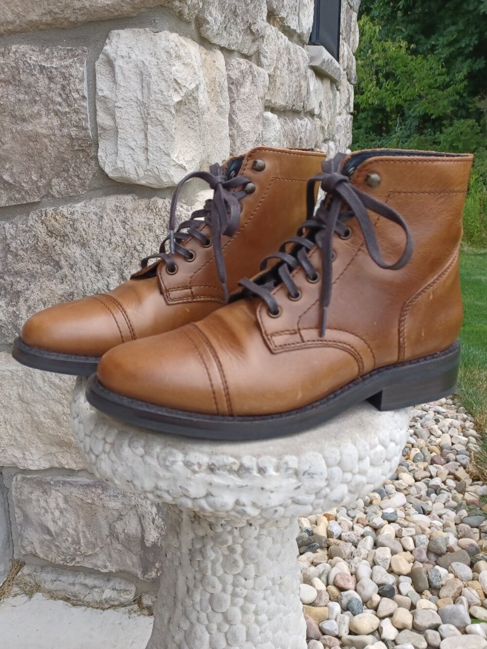 Thursday Boot Company Women's Leather Captain Lace-up Boots US 8 Color NATURAL